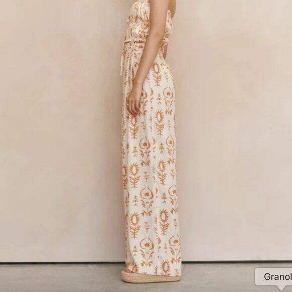 VRG GRL Solar Flare Wide Leg Pants Astille Linen Blend NEW WITH TAGS NWT - Picture 3 of 3